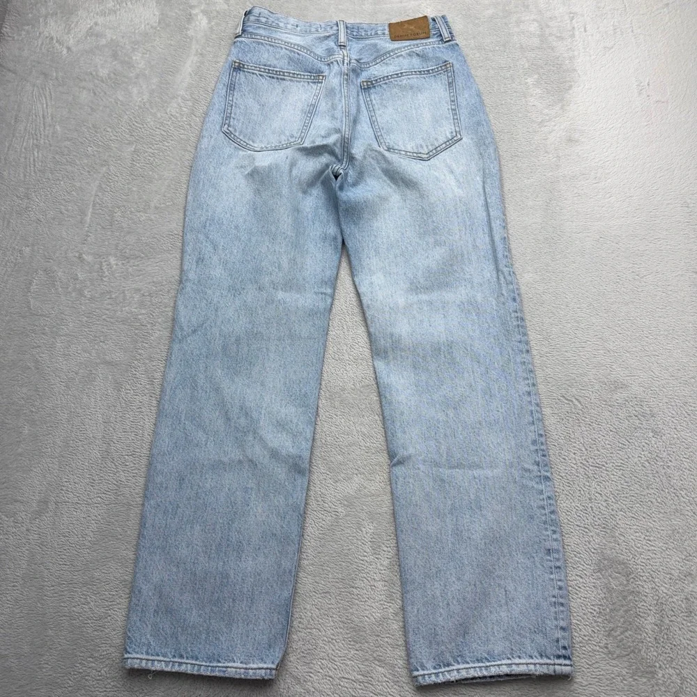 Denim Forum Jeans Womens 26 Blue The Joni High Rise Loose Light Wash Wide Leg